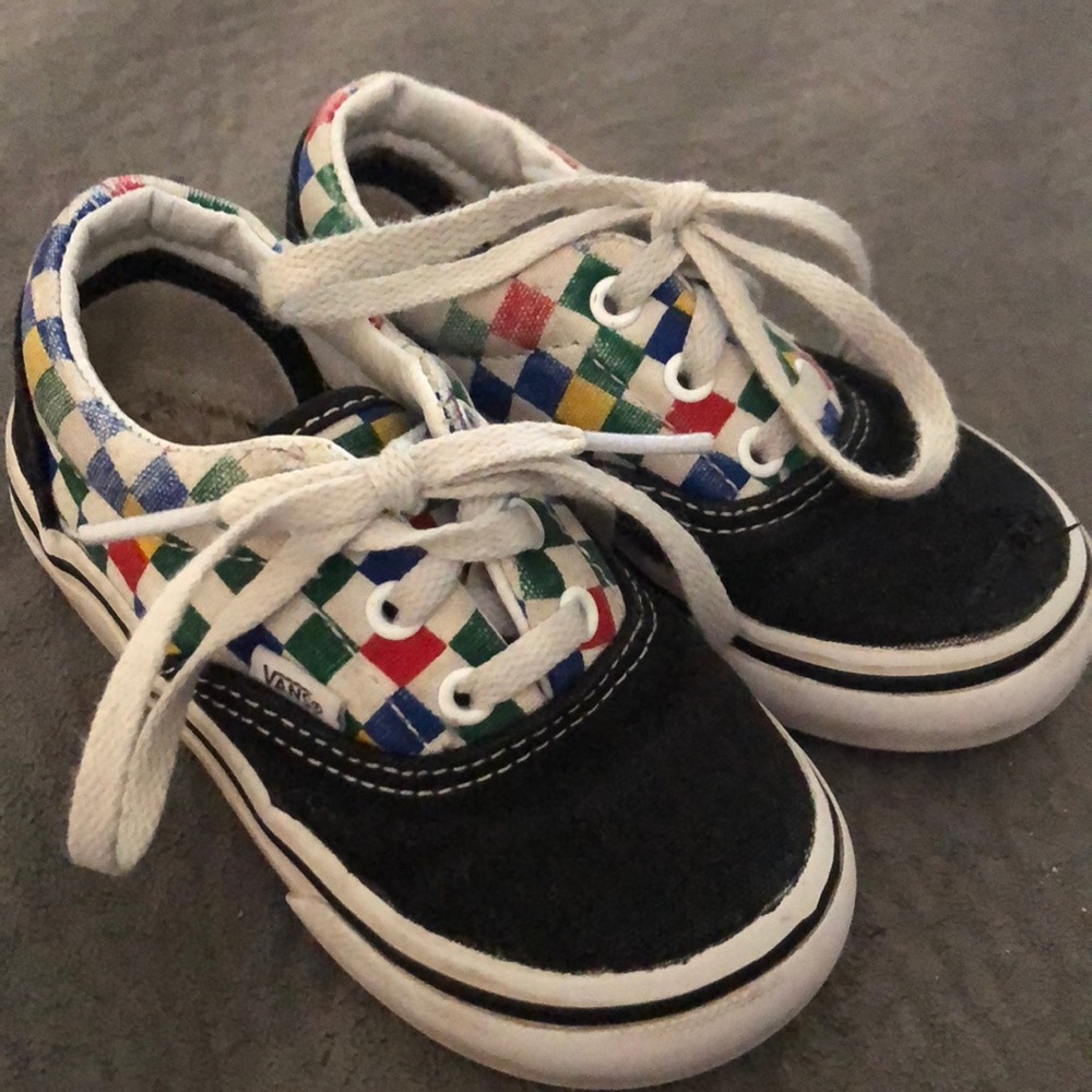 Checkered lace up vans (Toddler)